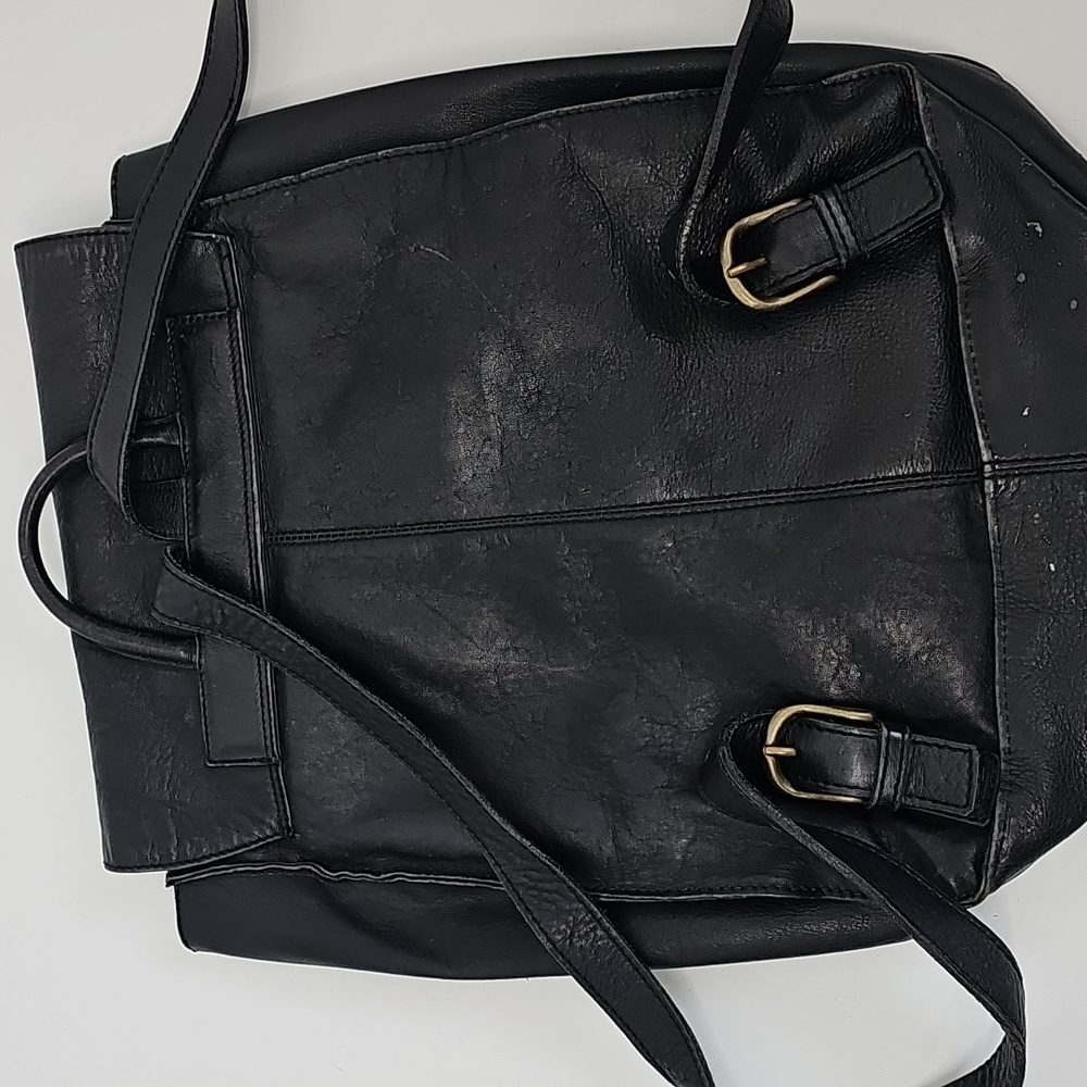 Black Leather Backpack Carrier - Picture 7 of 13
